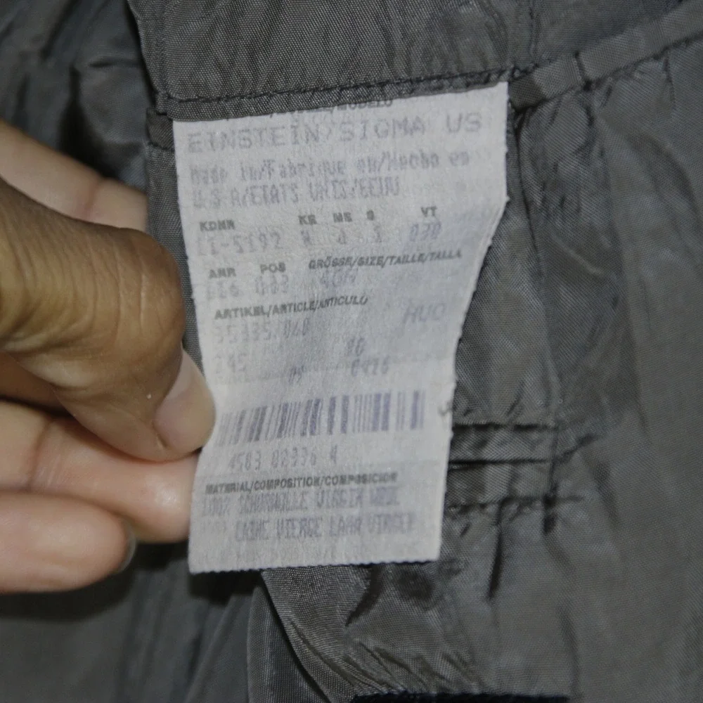 Hugo Boss Blazer Mens 40R Gray‎ Super 100 Wool Single Breasted Flawed